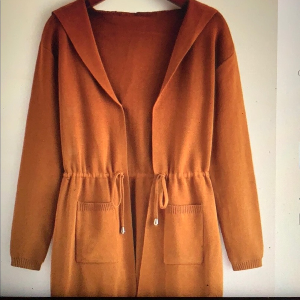 Dual Pocket Hooded Cardigan - SHEIN